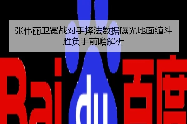 张伟丽卫冕战对手摔法数据曝光地面缠斗胜负手前瞻解析
